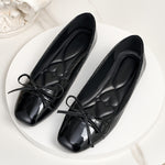 Women's Flat Shoes with Square Toe and Slip On