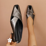 Women's Mule Shoes with Square Toe and Strap