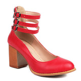 Zara | Womens Orthopedic Sandals with Ankle Strap and Block Heel