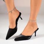 Women's D'Orsay Heels with Pointed Toe and Stiletto Heel