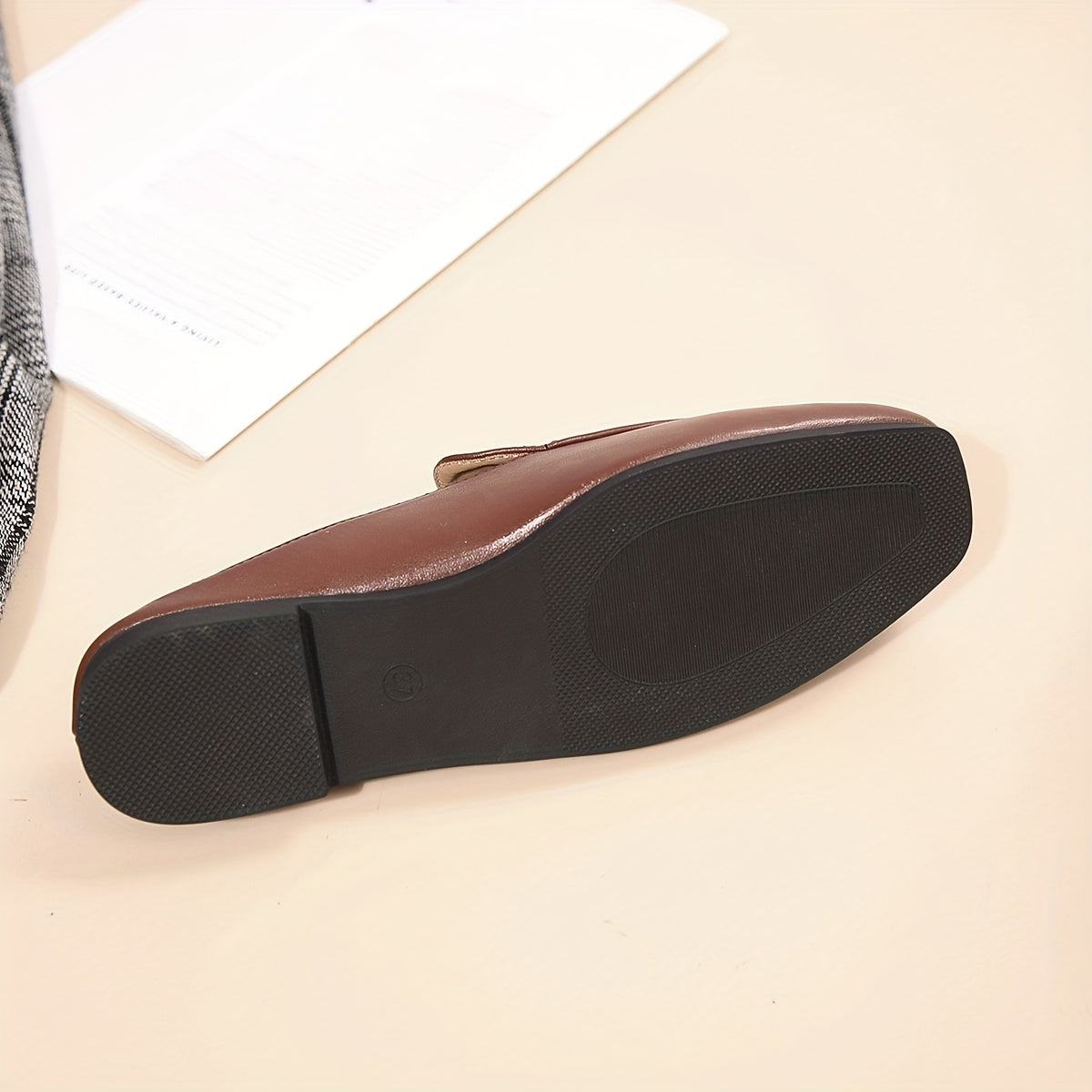 Women's Loafer Shoes with Slip On and Plain Toe