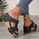 Lorraine | Womens Orthopedic Sandals with Wedge Sole and Zip Closure