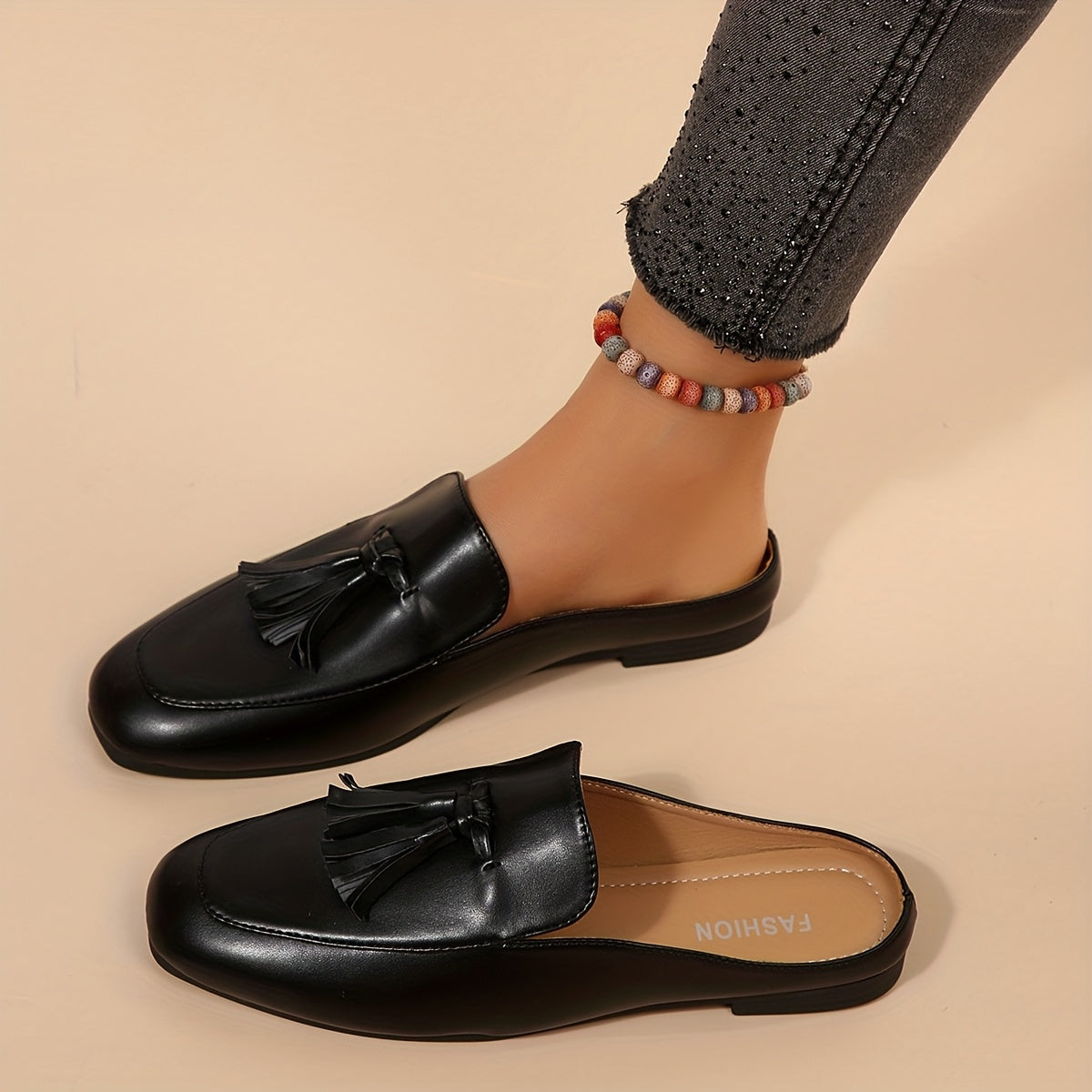 Women's Loafer Shoes with Slip On Design and Plain Toe