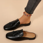 Women's Loafer Shoes with Slip On Design and Plain Toe