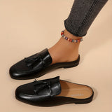 Women's Loafer Shoes with Slip On Design and Plain Toe