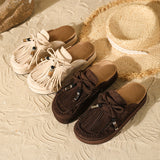 Women's Sandals with Tassel Detail and Platform Sole