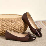 Women's Flat Shoes with Square Toe and Slip On