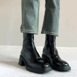 Cynthia | Women's Ankle Boots with Square Toe and Block Heel
