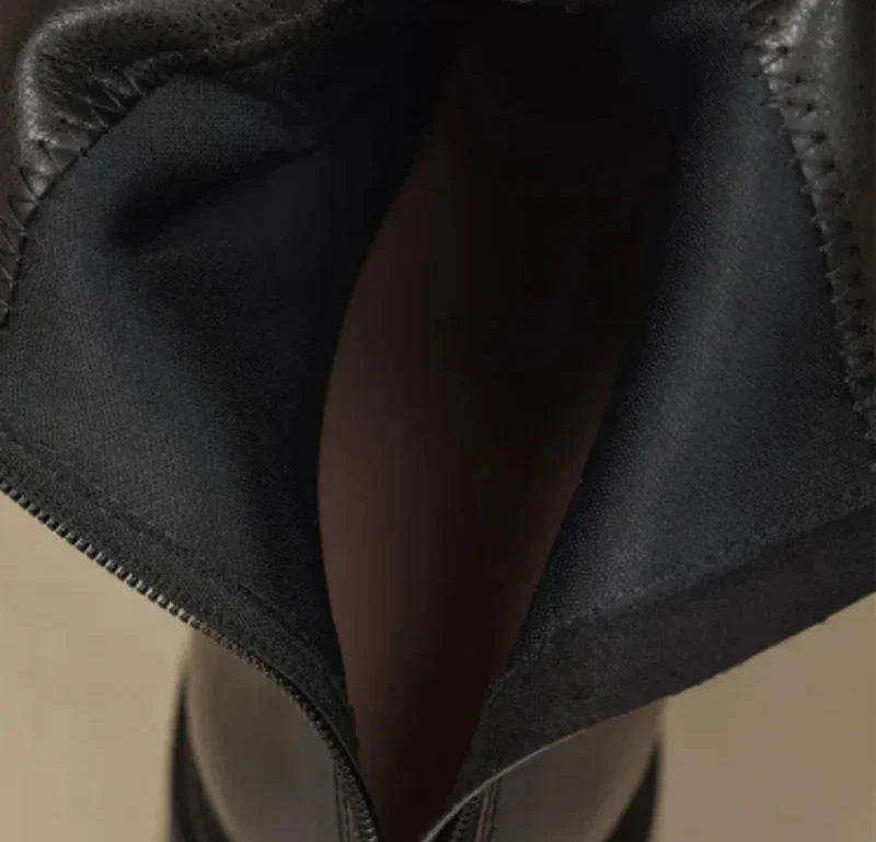 Women's Ankle Boots with Square Toe and Block Heel