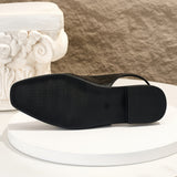 Women's Sandals with Buckle Closure and Square Toe
