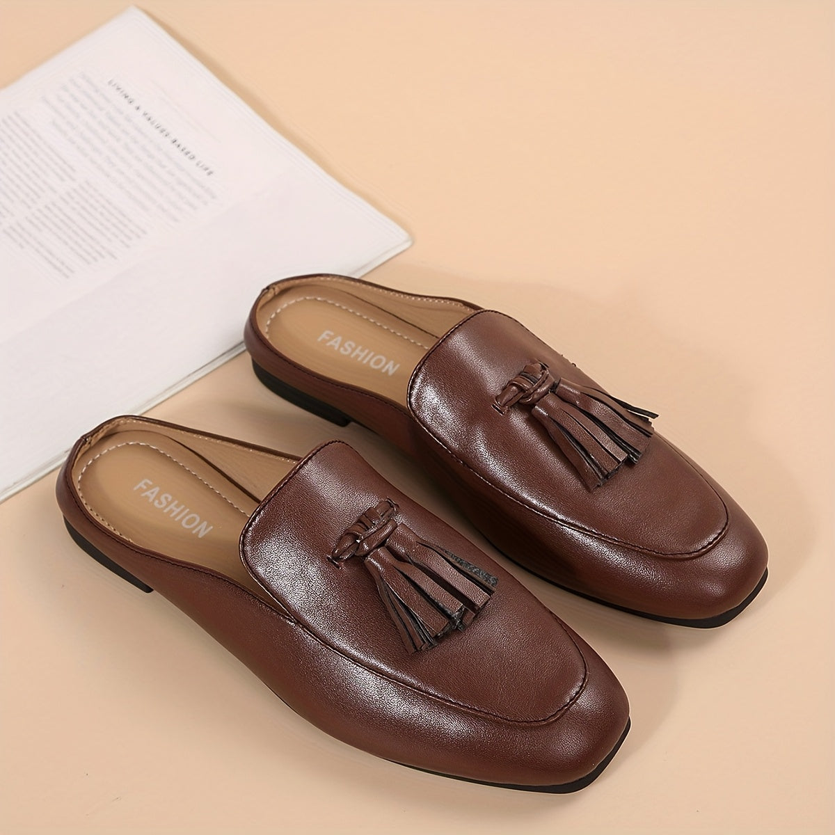 Women's Loafer Shoes with Slip On and Plain Toe