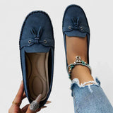 Women's Loafers with Bow Detail and Tassel