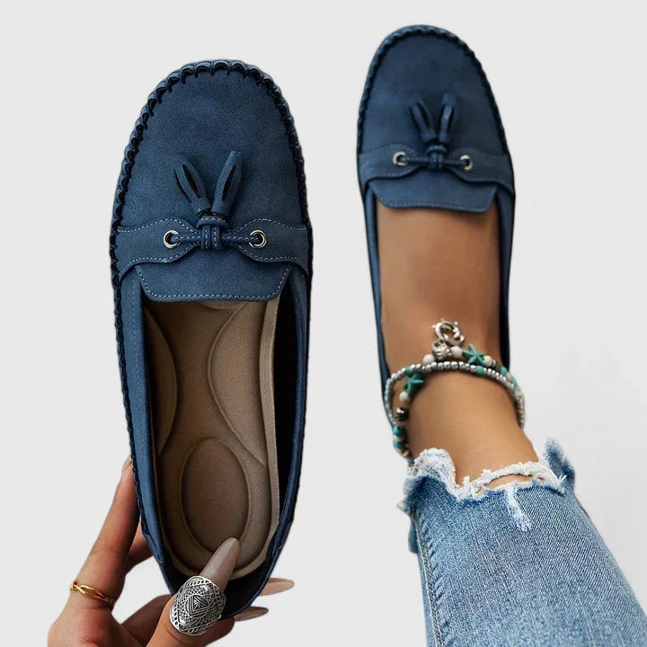 Women's Loafers with Bow Detail and Tassel