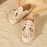 Women's Sandals with Tassel Detail and Platform Sole