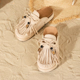 Women's Sandals with Tassel Detail and Platform Sole