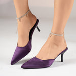 Women's D'Orsay Heels with Pointed Toe and Stiletto Heel