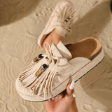 Saffron | Women's Sandals with Tassel Detail and Platform Sole