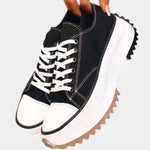 Women's Sneakers with Platform Sole and Lace Closure