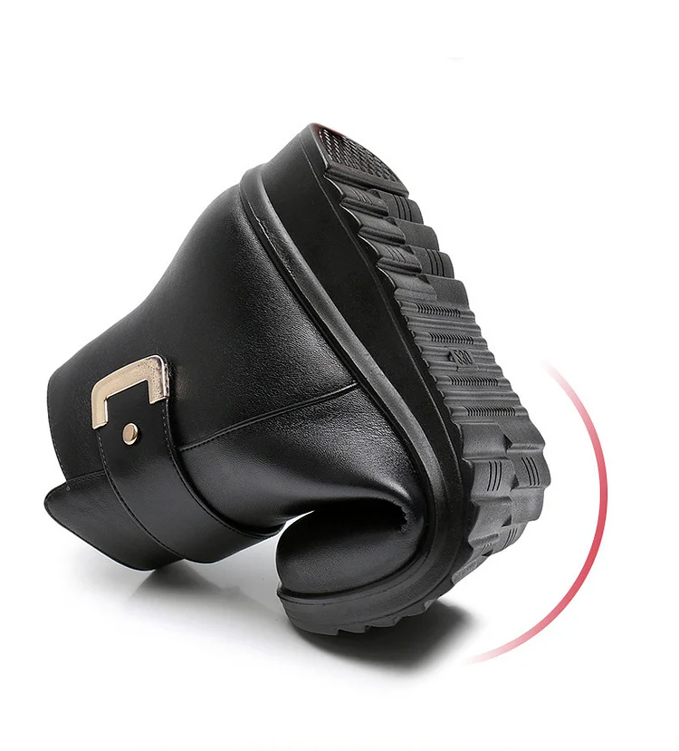 Women's Orthopedic Boots with Leather Upper and Supportive Sole