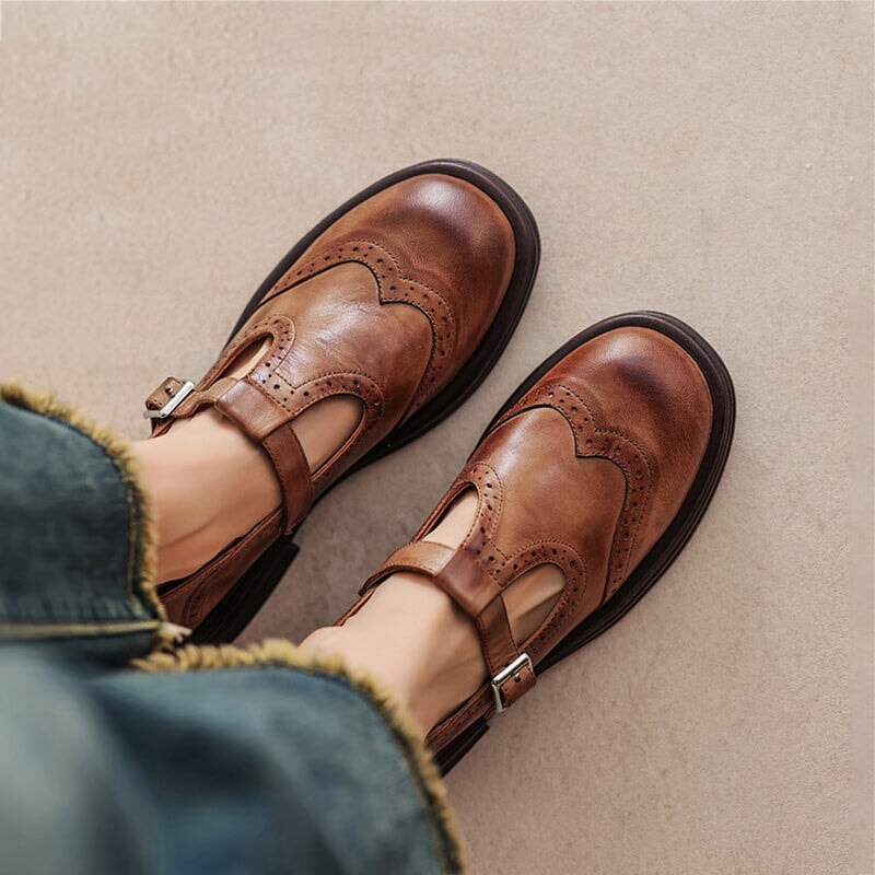 Bavane | Women's Mary Jane Sandals with Adjustable Strap and Cushioned Insole