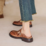 Women's Mary Jane Sandals with Adjustable Strap and Cushioned Insole