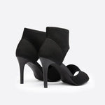 Women's Sandals with Strappy Upper and High Heel