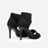 Women's Sandals with Strappy Upper and High Heel