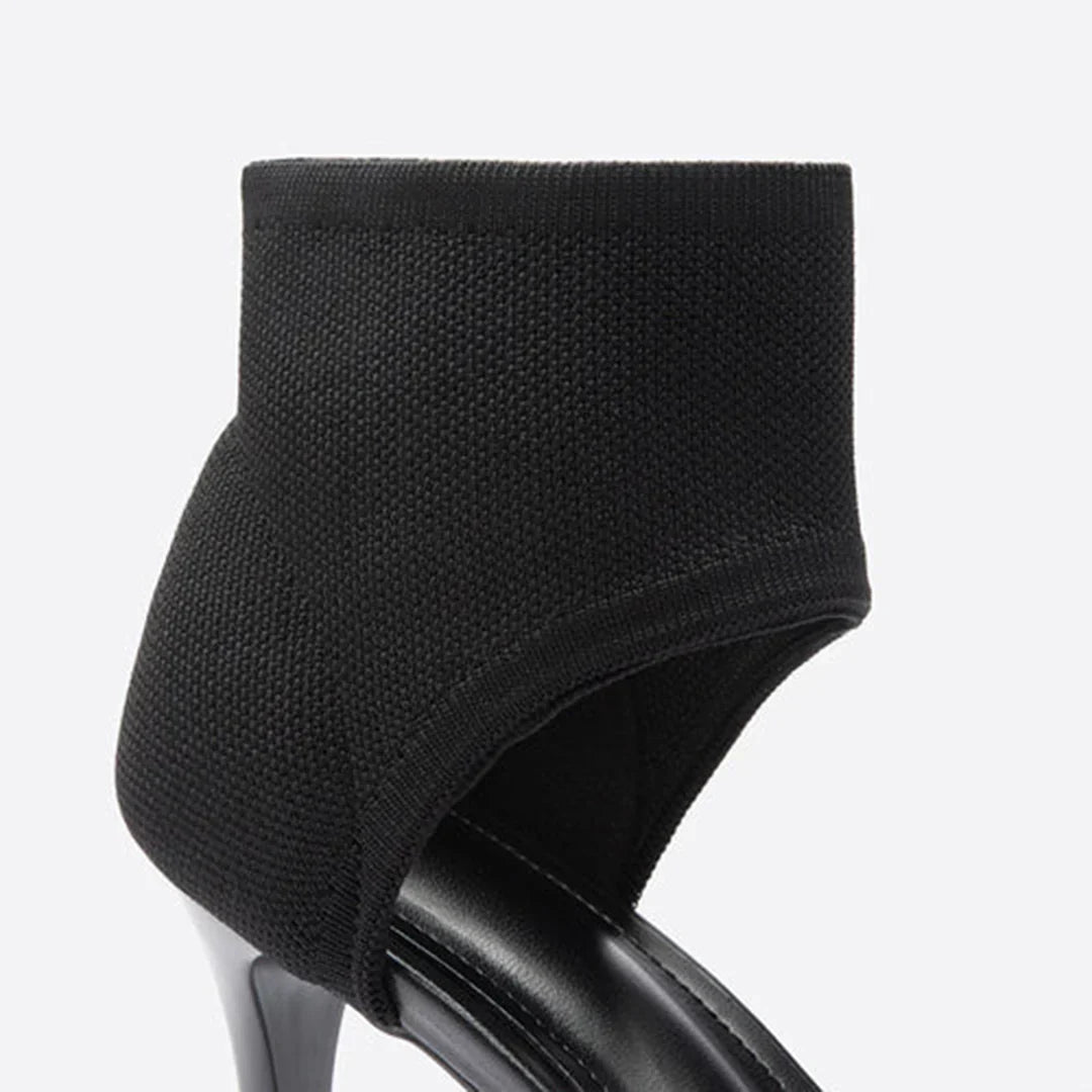 Women's Sandals with Strappy Upper and High Heel
