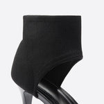 Women's Sandals with Strappy Upper and High Heel