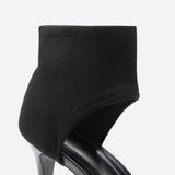 Women's Sandals with Strappy Upper and High Heel